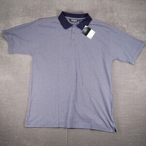 Knightsbridge Polo Shirt‎ Geometric Print Short Sleeve Casual Top Large New
